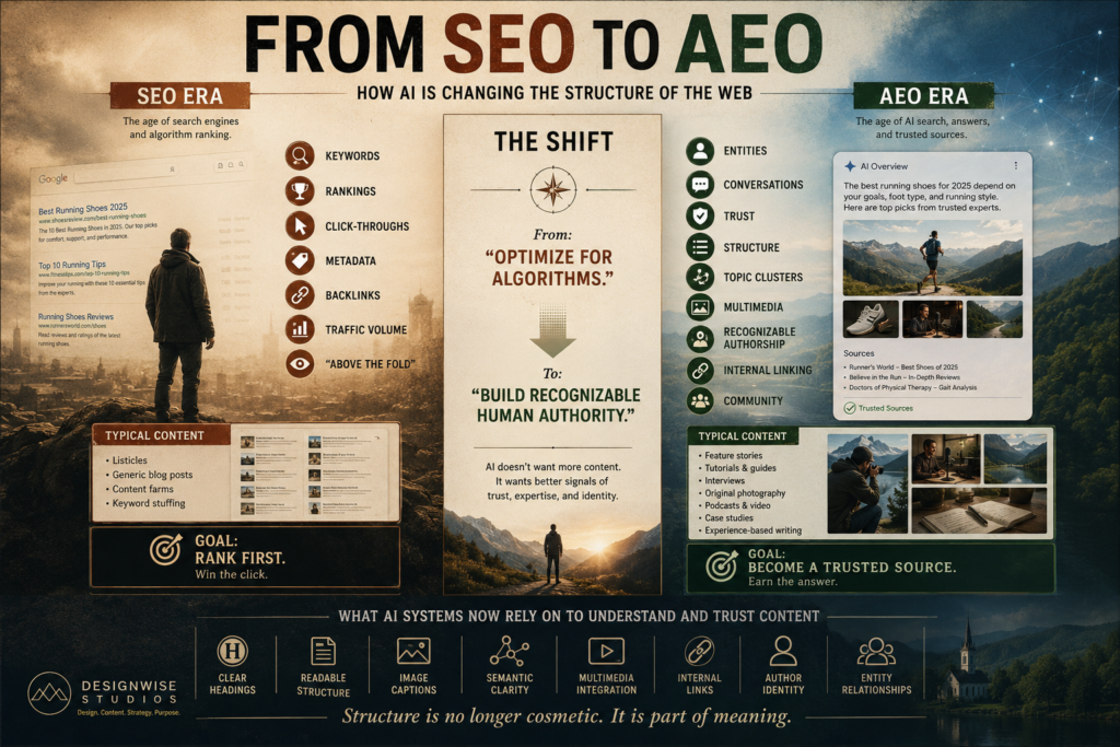 From SEO to AEO Infographic